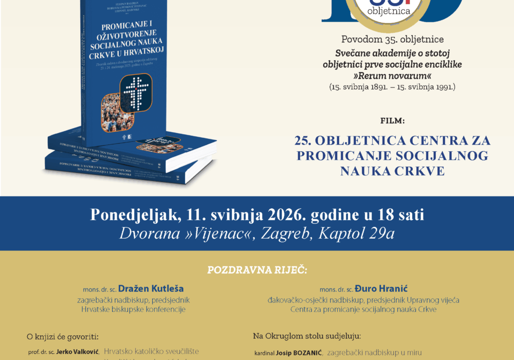Predstavljanje knjige i Okrugli stol 11. svibnja 2026. u 18 sati, Dvorana “Vijenac”, Zagreb, Kaptol 29a